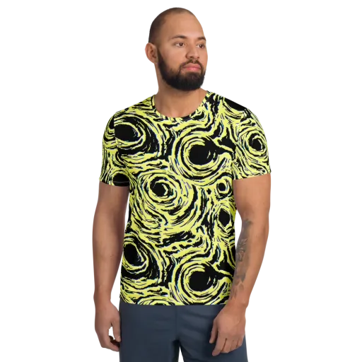 Charged Ink on a Men's Athletic T-Shirt