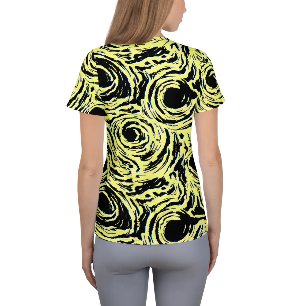 Charged Ink on Women's Athletic T-Shirt — Back