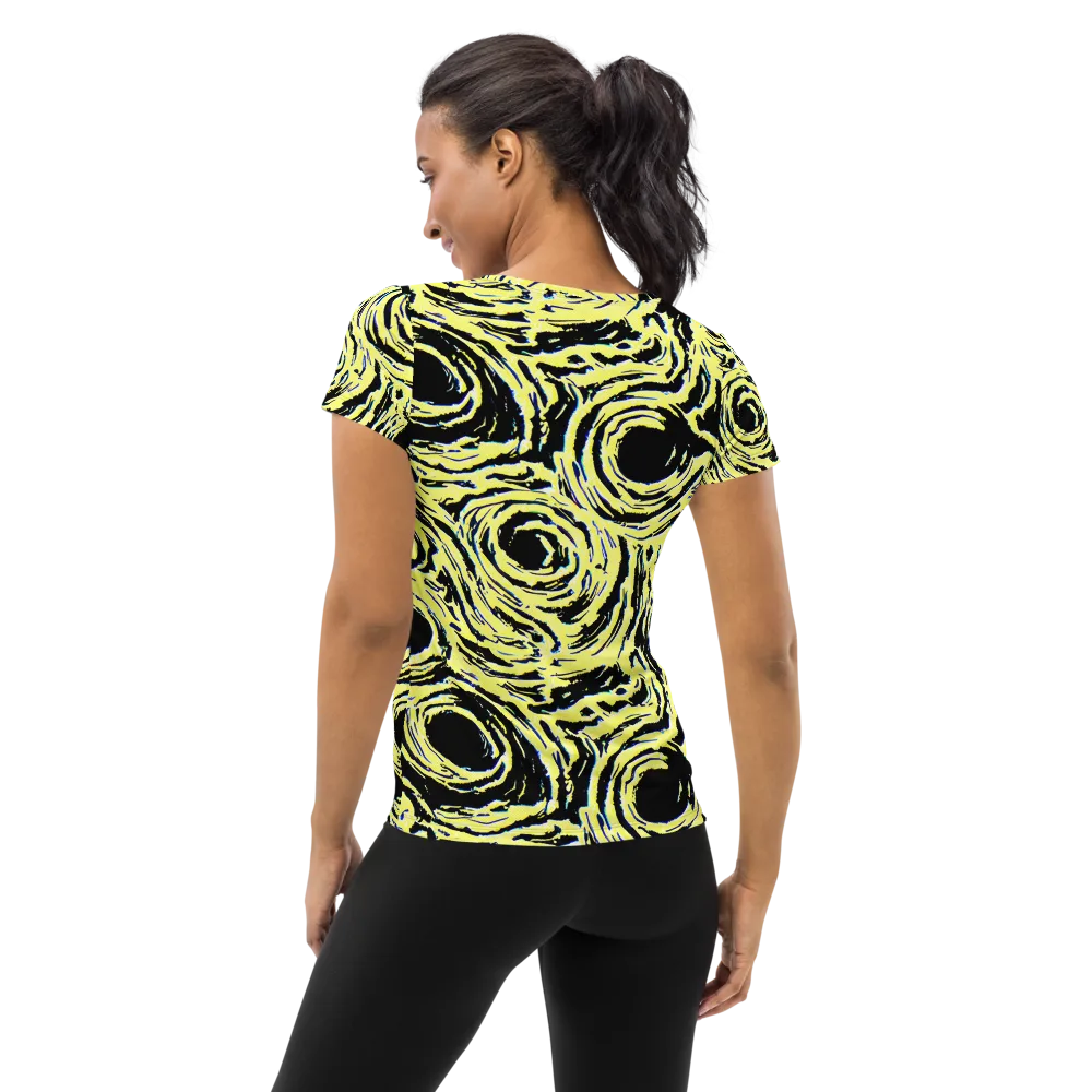 Charged Ink on Women's Athletic T-Shirt — Back