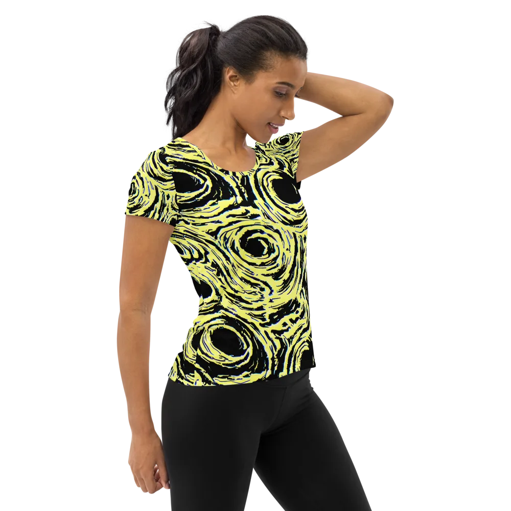 Charged Ink on Women's Athletic T-Shirt — Right