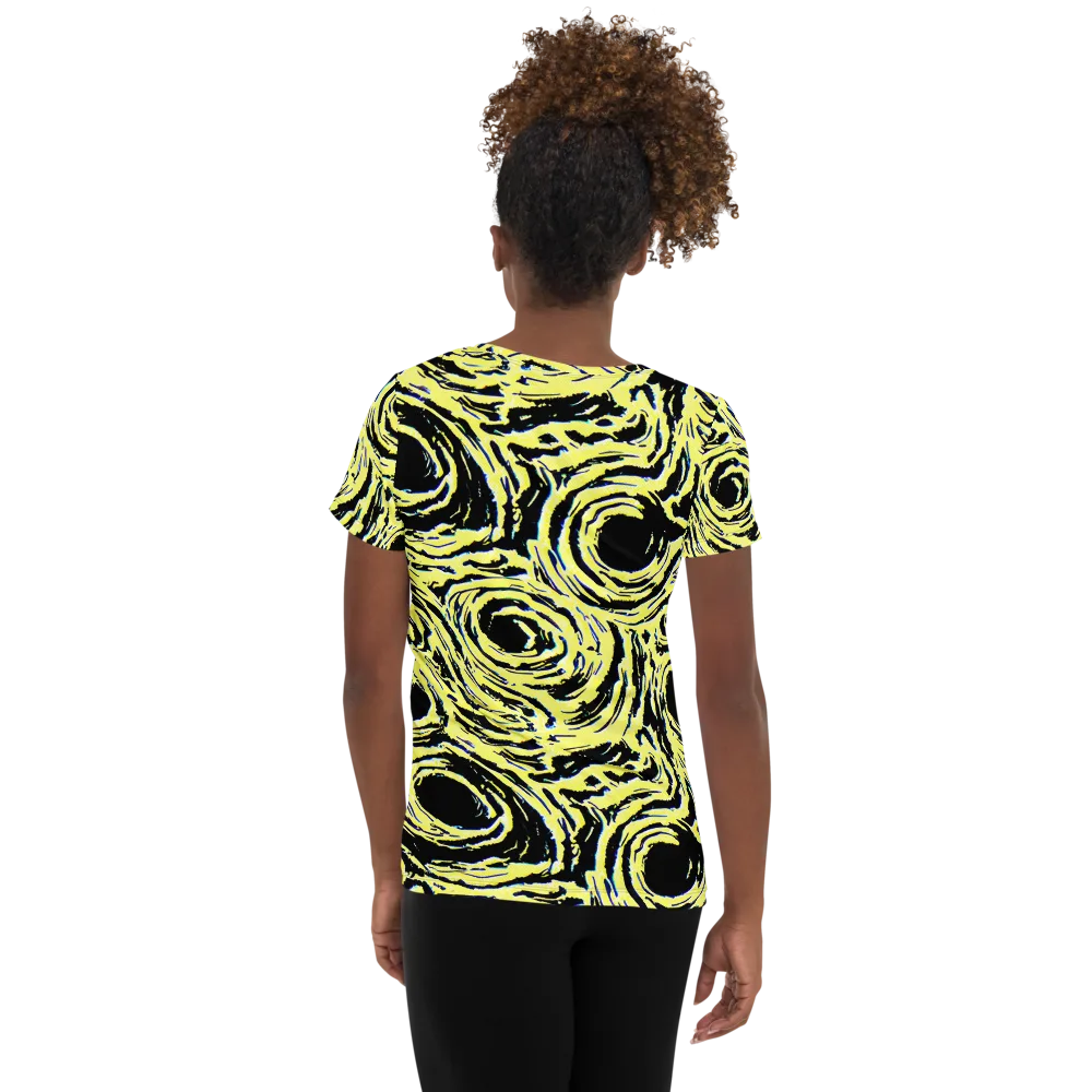 Charged Ink on Women's Athletic T-Shirt — Back