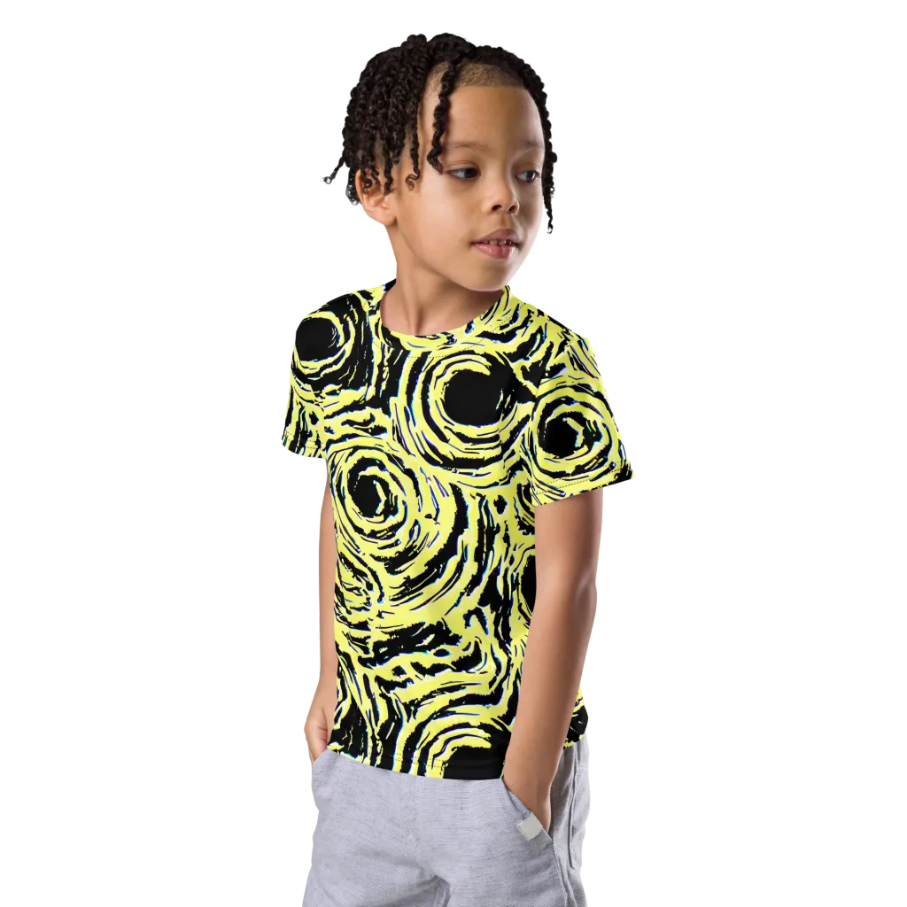 Charged Ink on Kids Crew Neck T-Shirt — Left Front