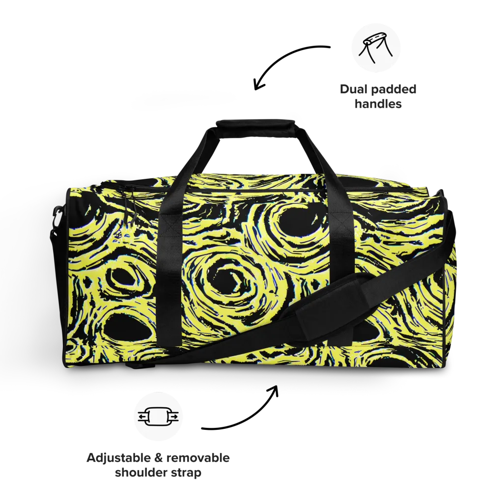 Charged Ink on Duffle Bag — Front