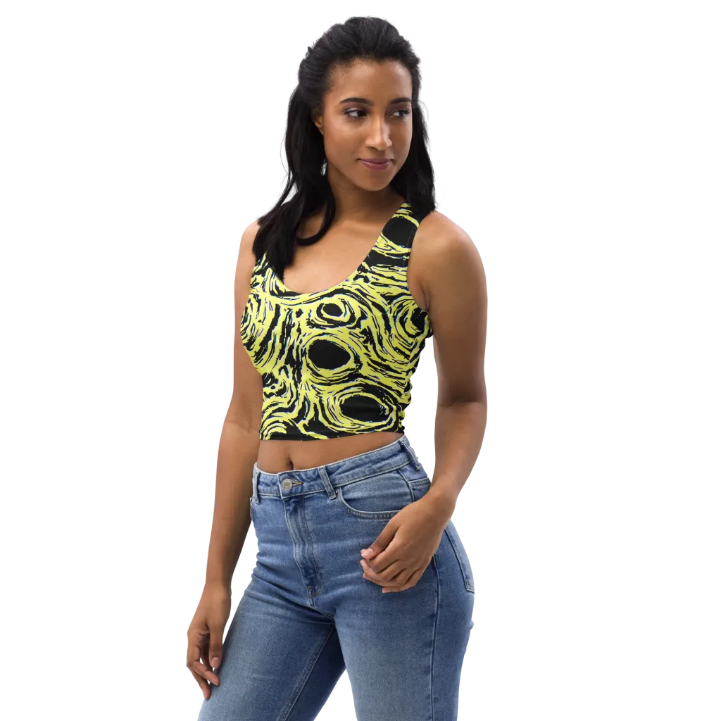 Charged Ink on Crop Top — Left Front