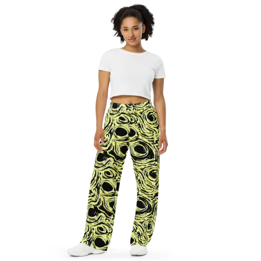 Charged Ink on a Wide-Leg Pants
