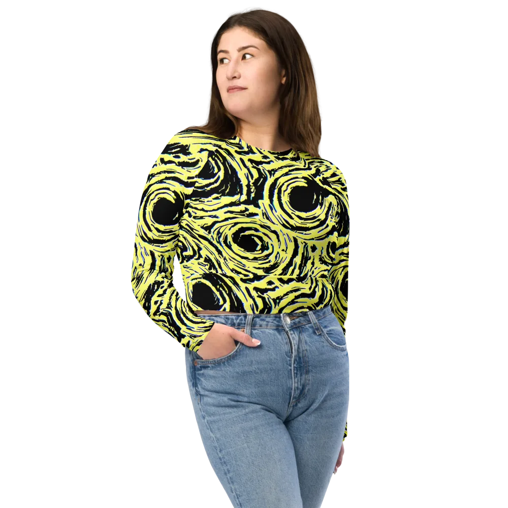 Charged Ink on Long Sleeve Crop Top — Front