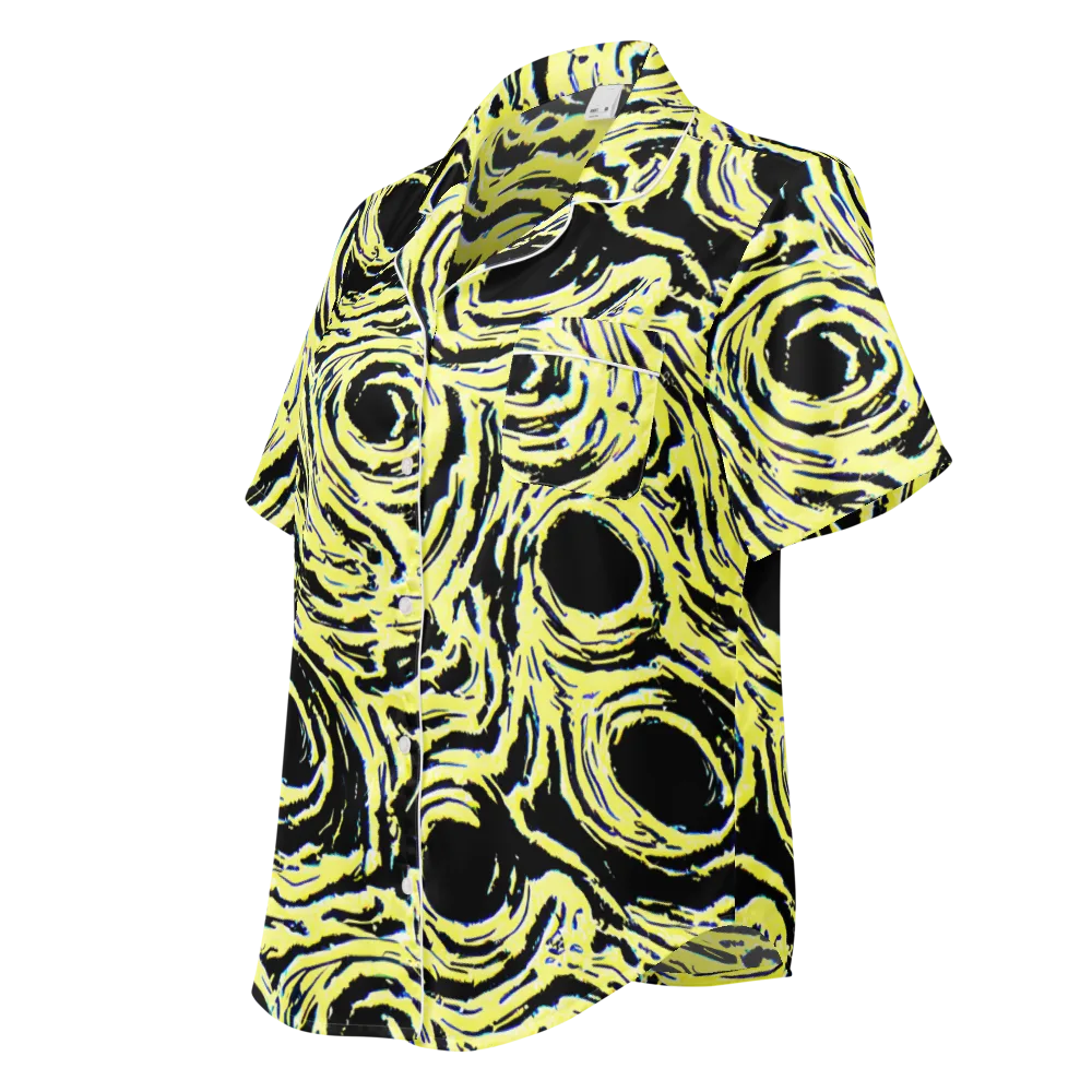 Charged Ink on Women's Short Sleeve Pajama Top — Left Front
