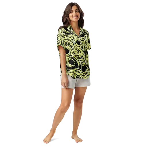 Charged Ink on a Women's Short Sleeve Pajama Top