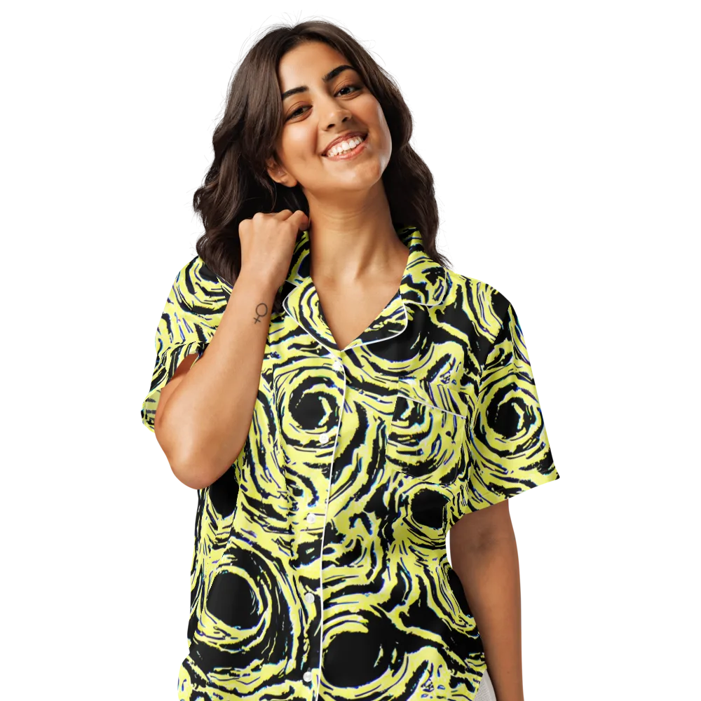 Charged Ink on Women's Short Sleeve Pajama Top — Front