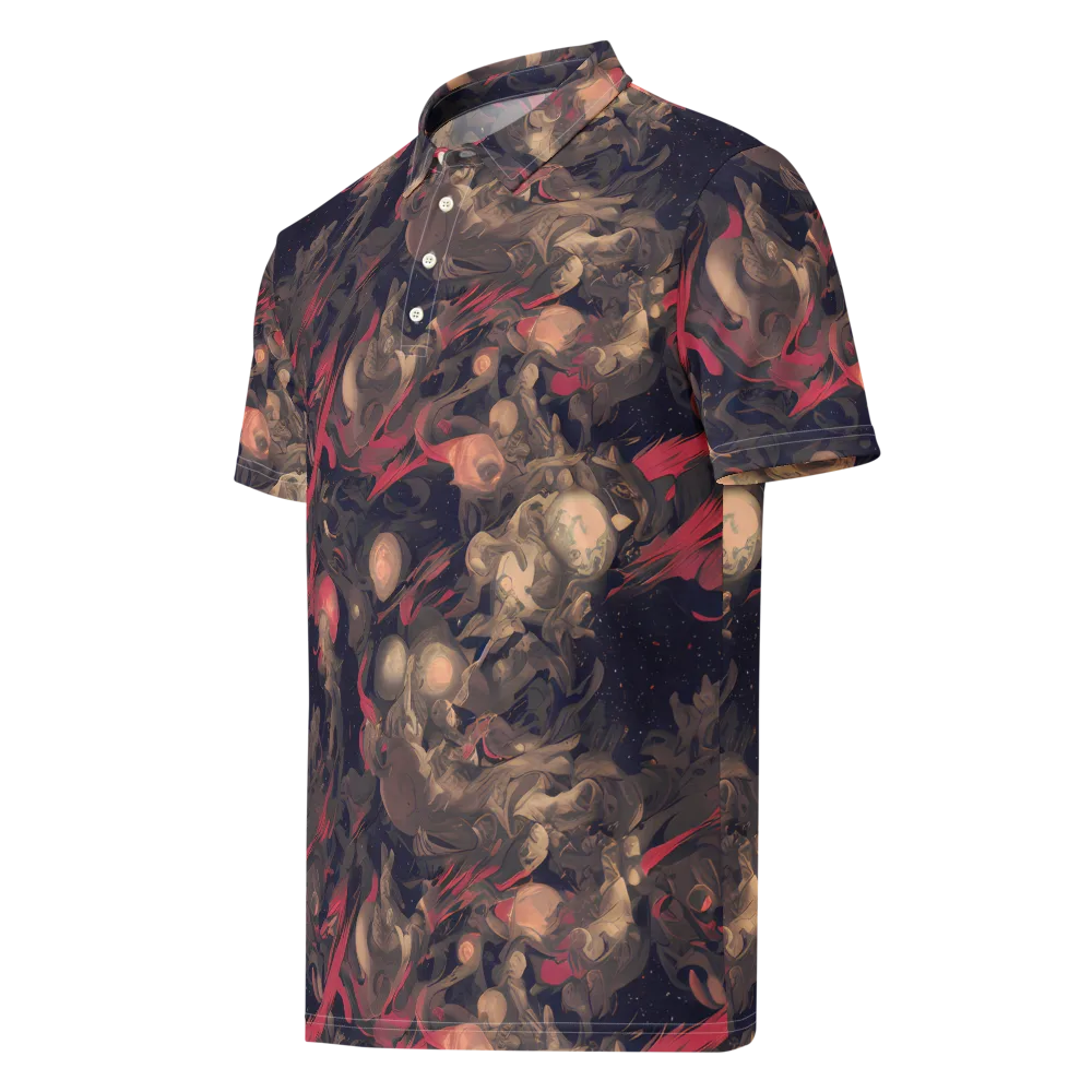 Midnight Collage on Men's Slim Fit Polo Shirt — Left Front