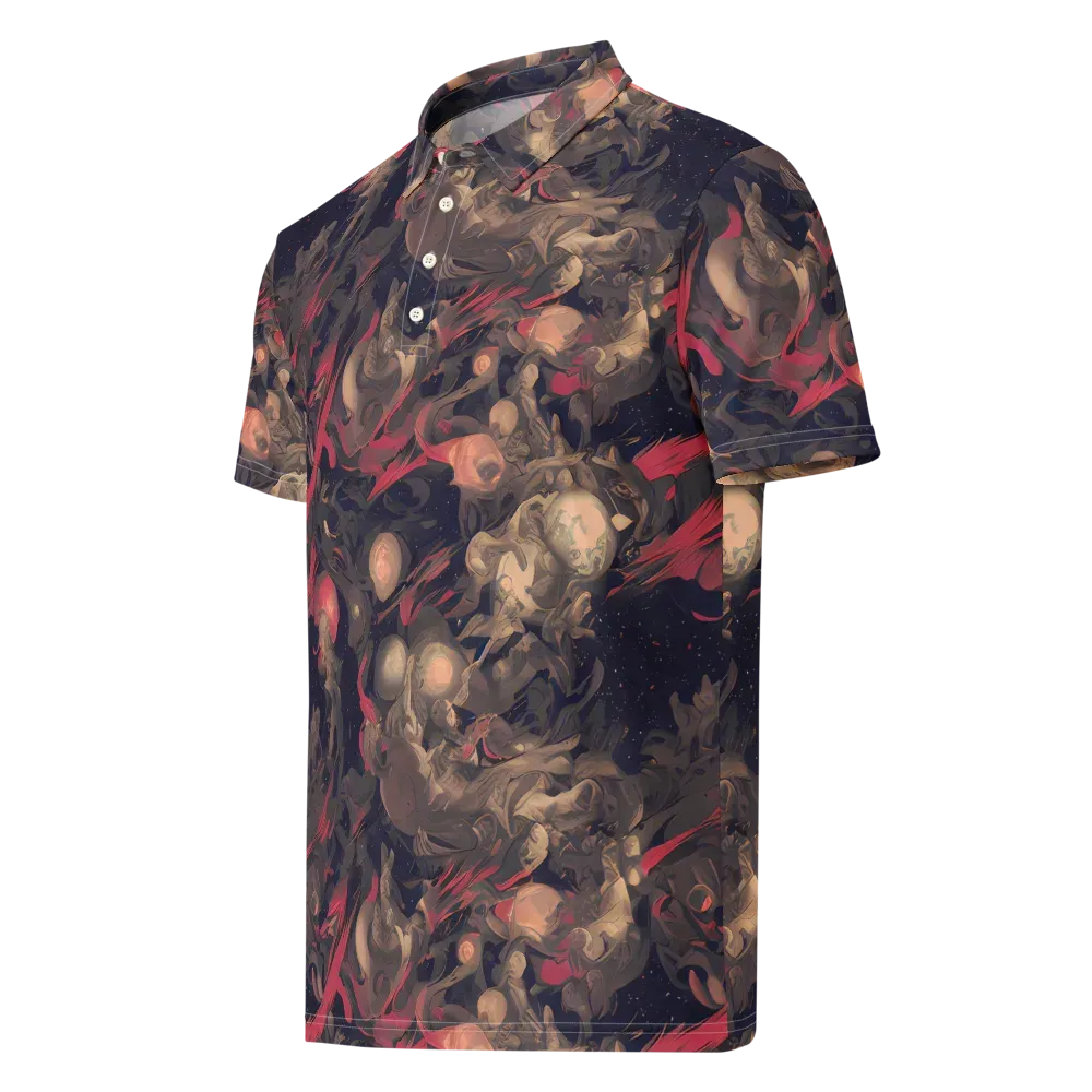 Midnight Collage on Men's Slim Fit Polo Shirt — Left Front