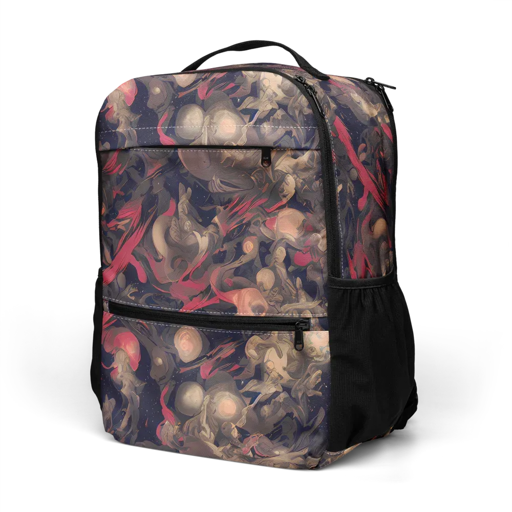 Midnight Collage on Utility Backpack — Left Front