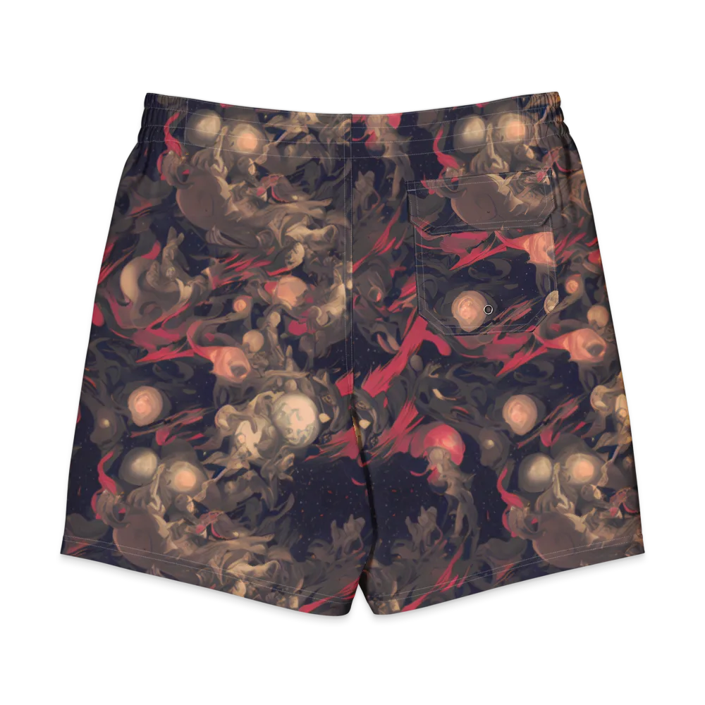 Midnight Collage on Men's Board Shorts — Back