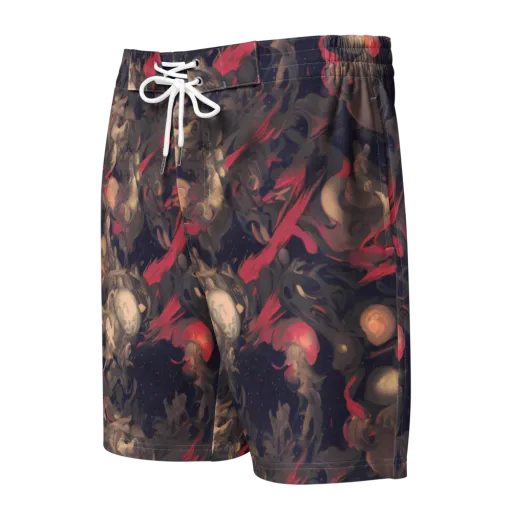 Midnight Collage on a Men's Board Shorts