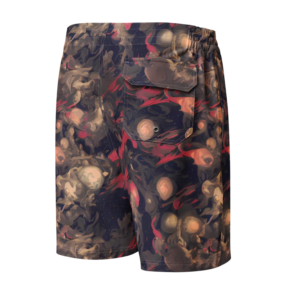Midnight Collage on Men's Board Shorts — Back