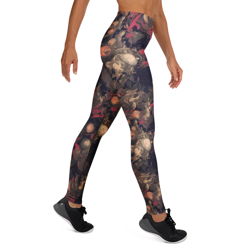Midnight Collage on Yoga Leggings — Right