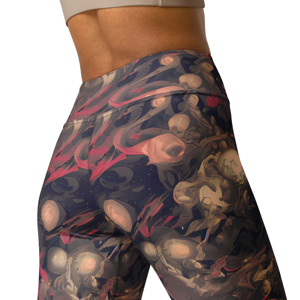 Midnight Collage on Yoga Leggings — Back