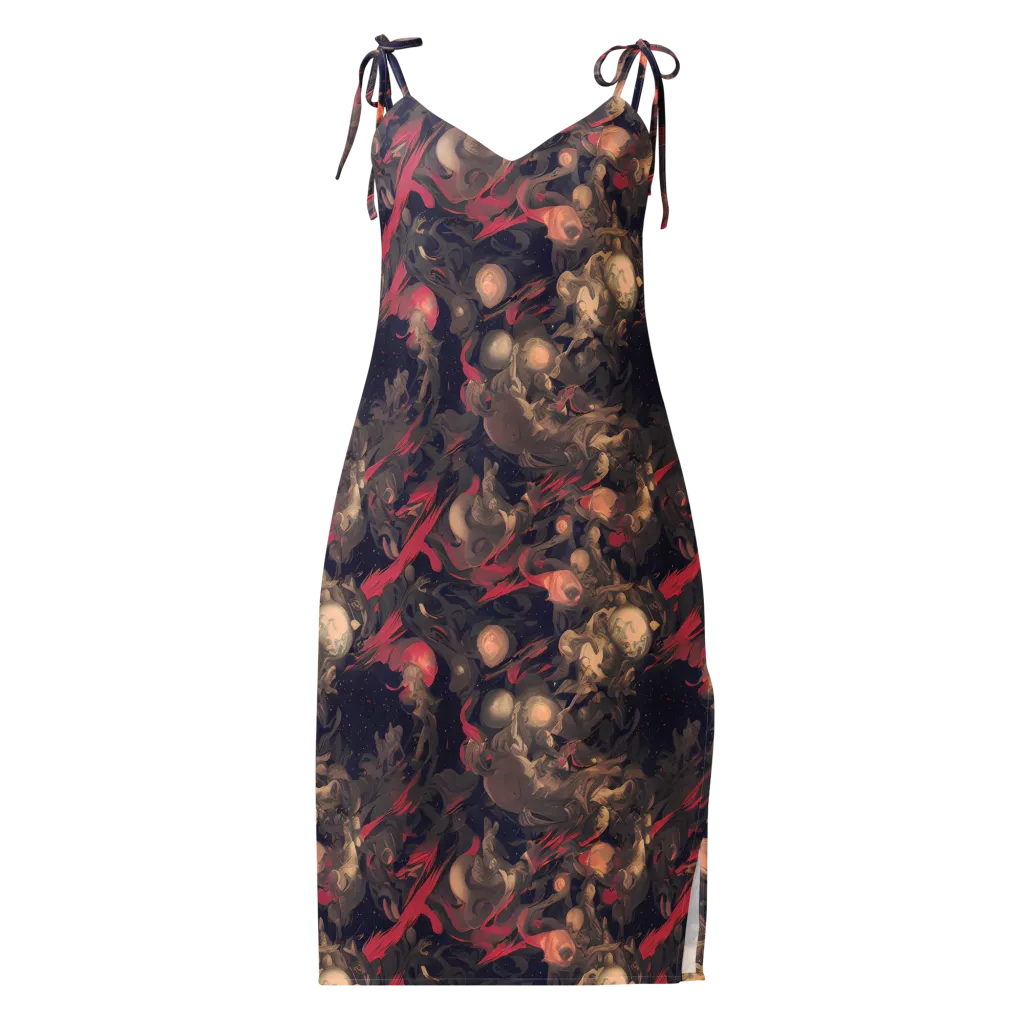 Midnight Collage on Slip Dress — Front
