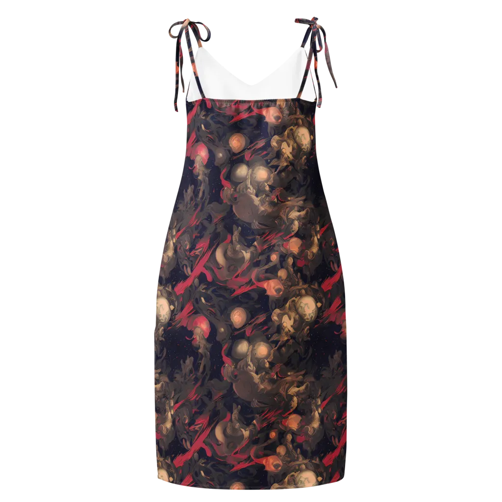 Midnight Collage on Slip Dress — Back