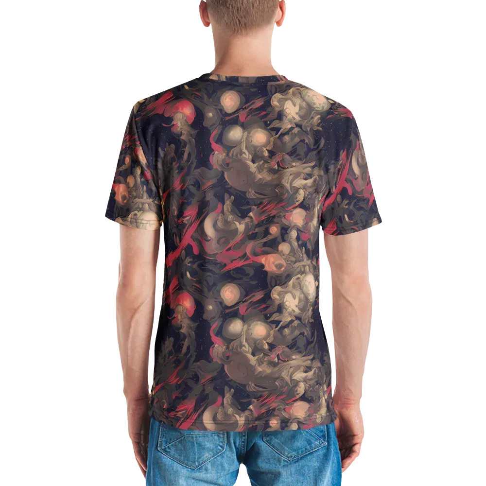 Midnight Collage on Men's Crew Neck T-Shirt — Back