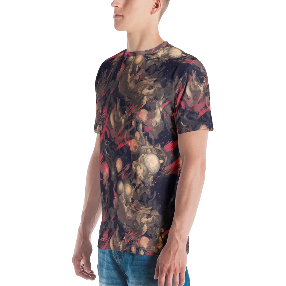 Midnight Collage on Men's Crew Neck T-Shirt — Left