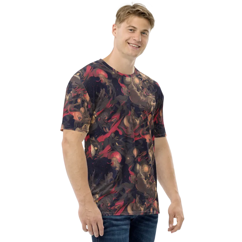 Midnight Collage on Men's Crew Neck T-Shirt — Right