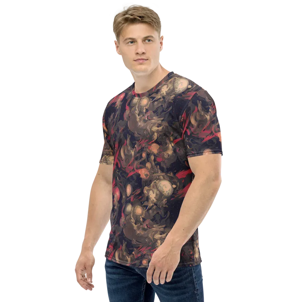Midnight Collage on Men's Crew Neck T-Shirt — Left