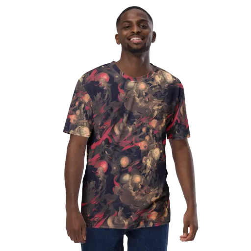 Midnight Collage on a Men's Crew Neck T-Shirt