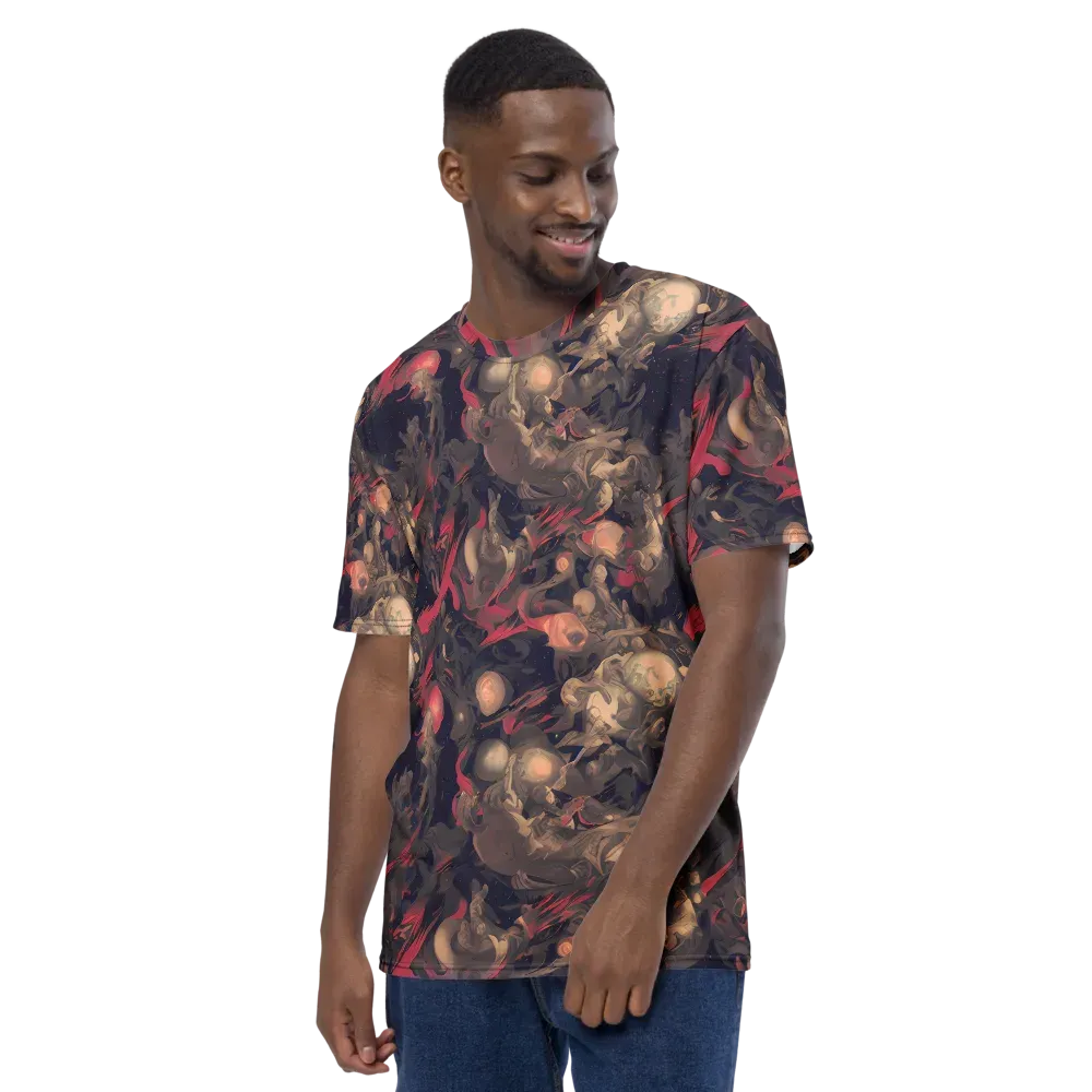 Midnight Collage on Men's Crew Neck T-Shirt — Left