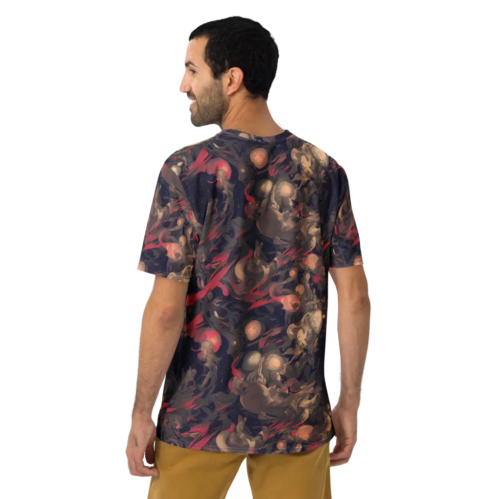 Midnight Collage on Men's Crew Neck T-Shirt — Back