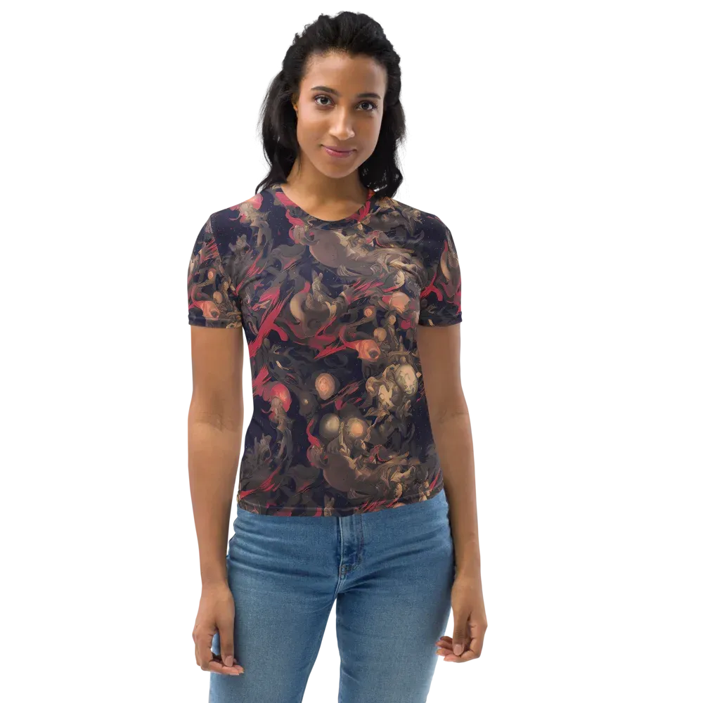 Midnight Collage on Women's Crew Neck T-Shirt — Front
