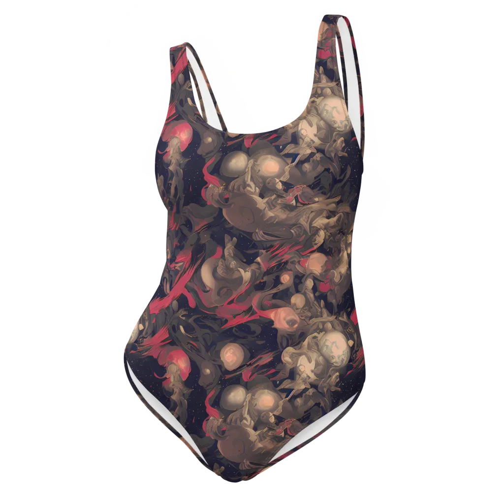 Midnight Collage on One-Piece Swimsuit — Front