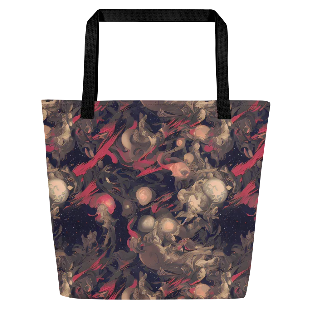 Midnight Collage on Large Tote Bag W/ Pocket — Front