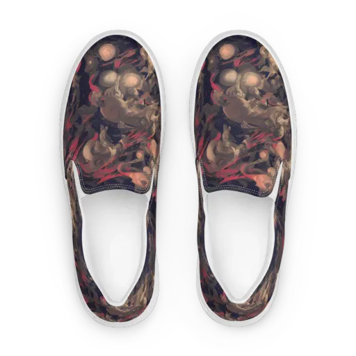 Midnight Collage on a Women's Slip-On Canvas Shoes