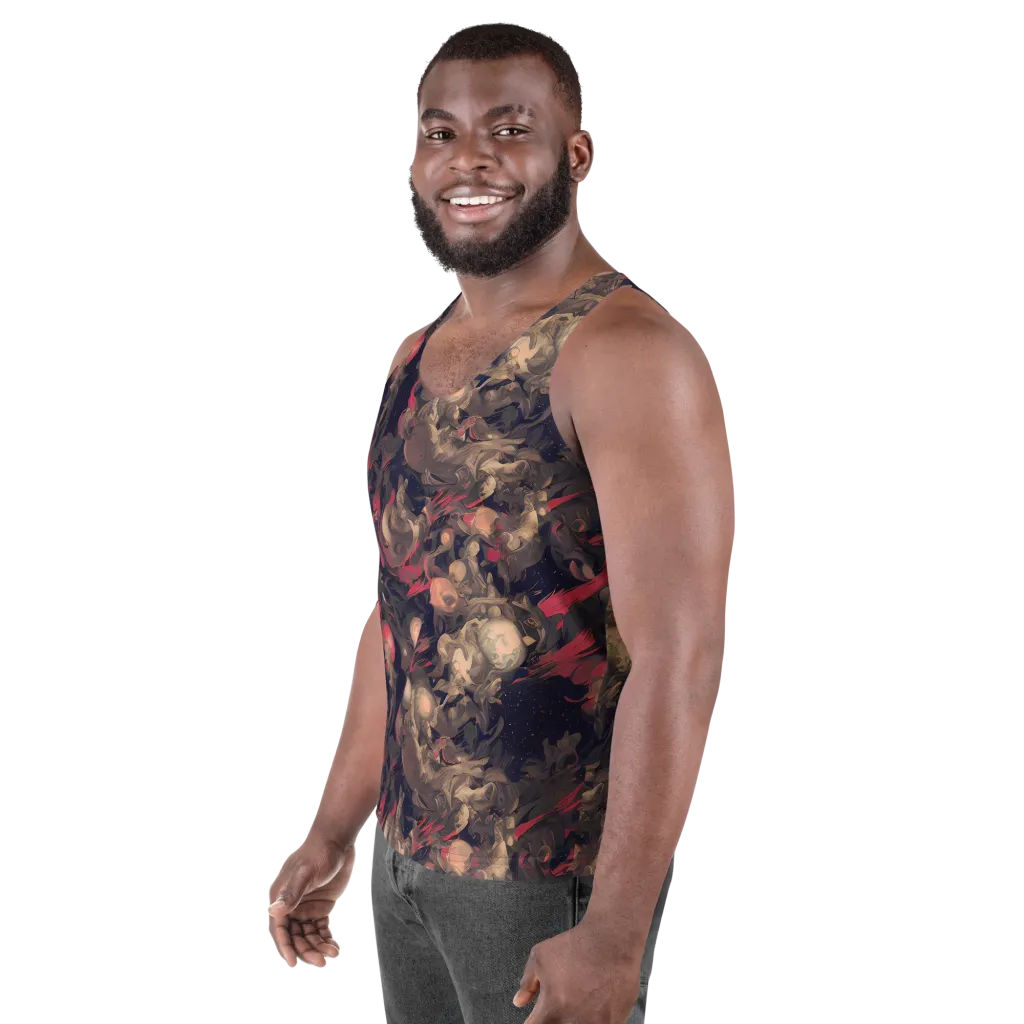 Midnight Collage on Men's Tank Top — Left Front