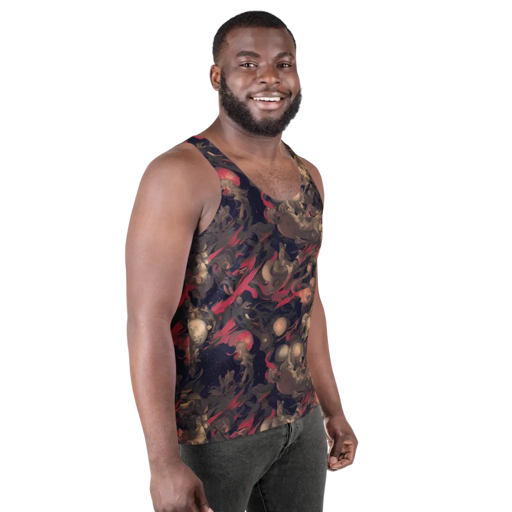 Midnight Collage on Men's Tank Top — Right Front