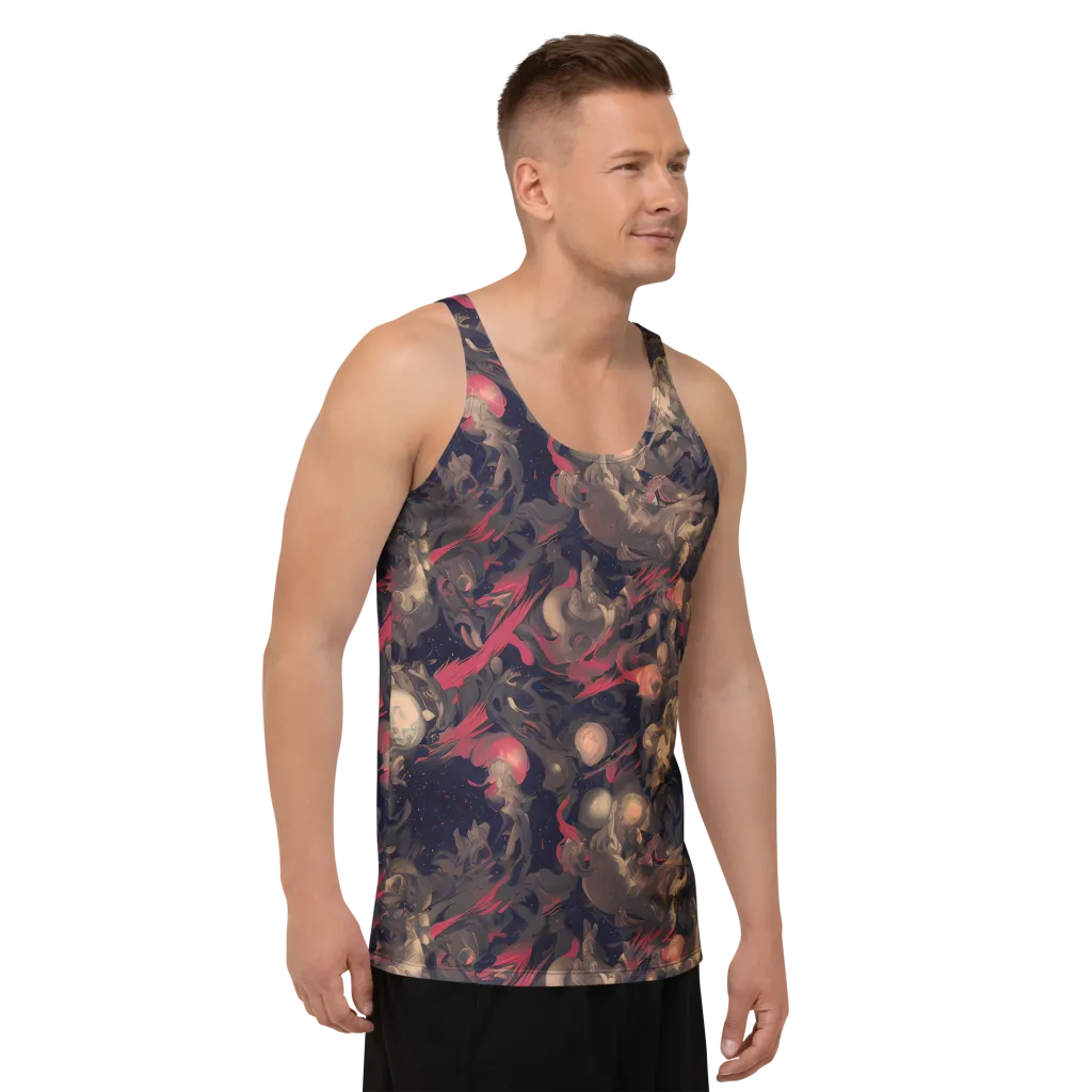 Midnight Collage on Men's Tank Top — Right Front