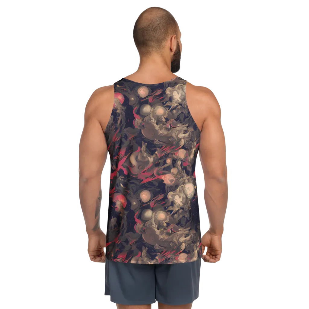 Midnight Collage on Men's Tank Top — Back