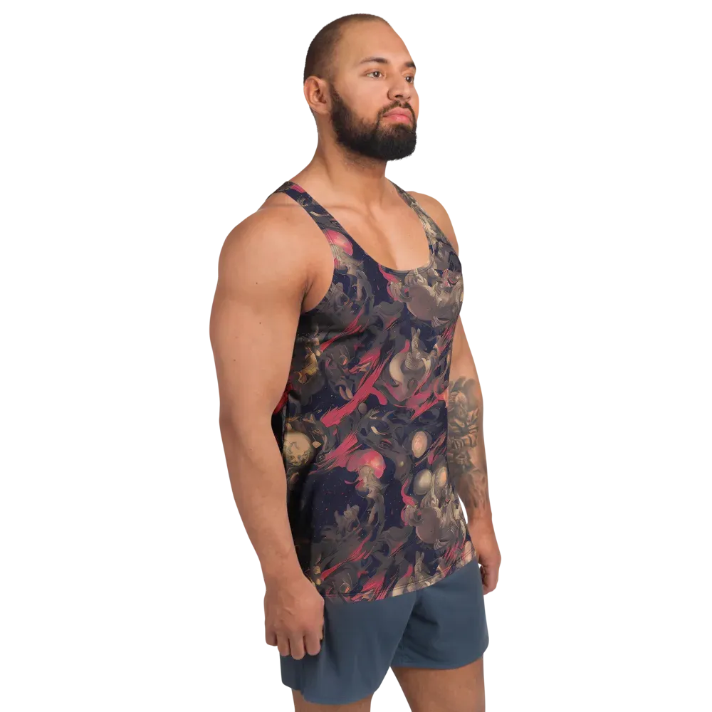 Midnight Collage on Men's Tank Top — Right Front