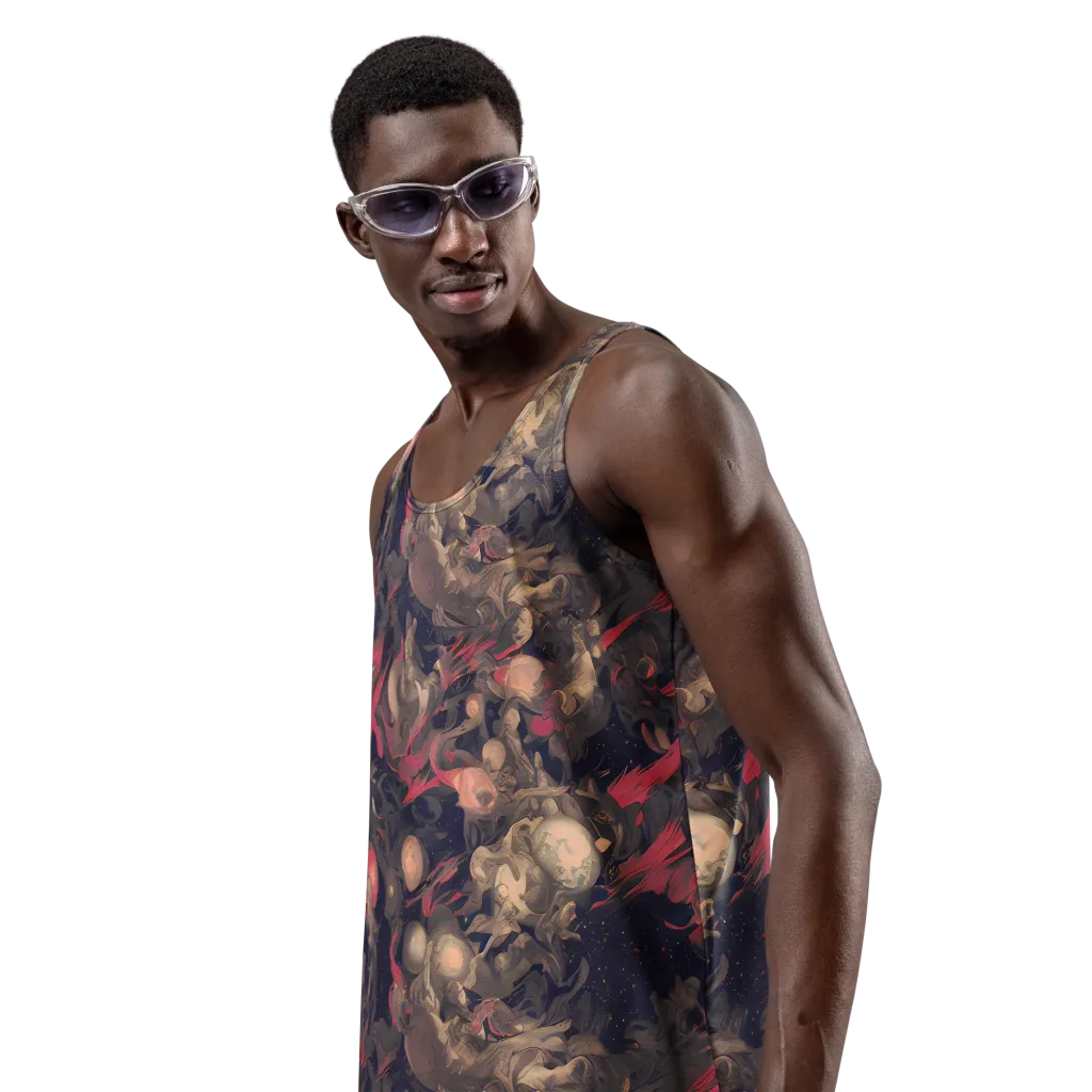 Midnight Collage on Men's Tank Top — Left