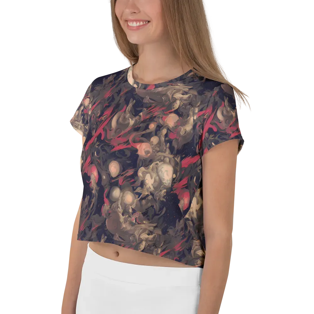 Midnight Collage on Crop Tee — Left