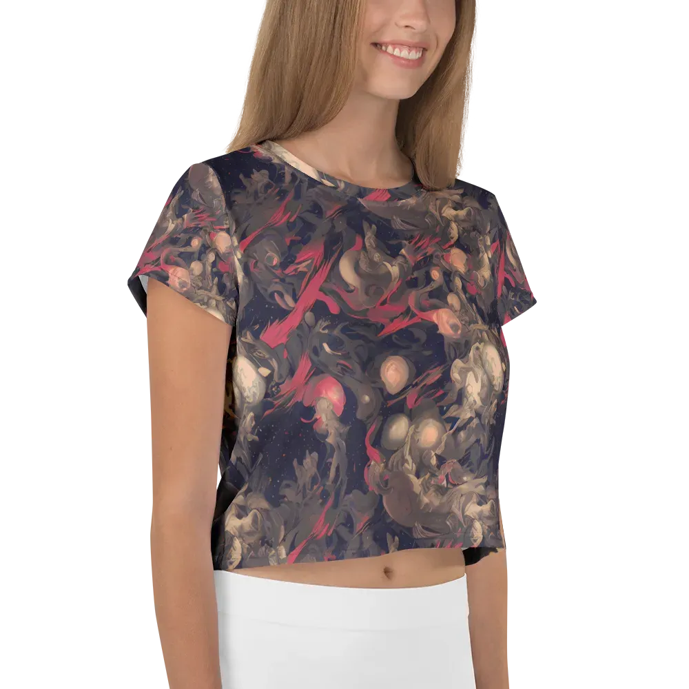 Midnight Collage on Crop Tee — Right