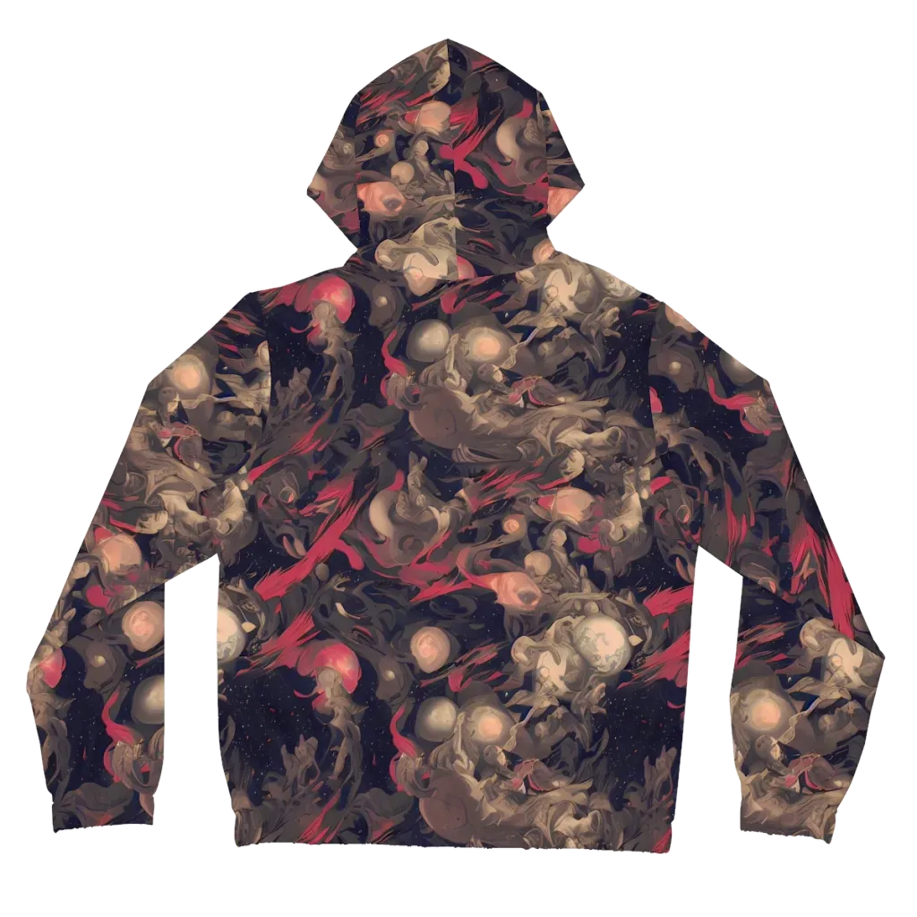 Midnight Collage on Women's Full-Zip Hoodie — Back
