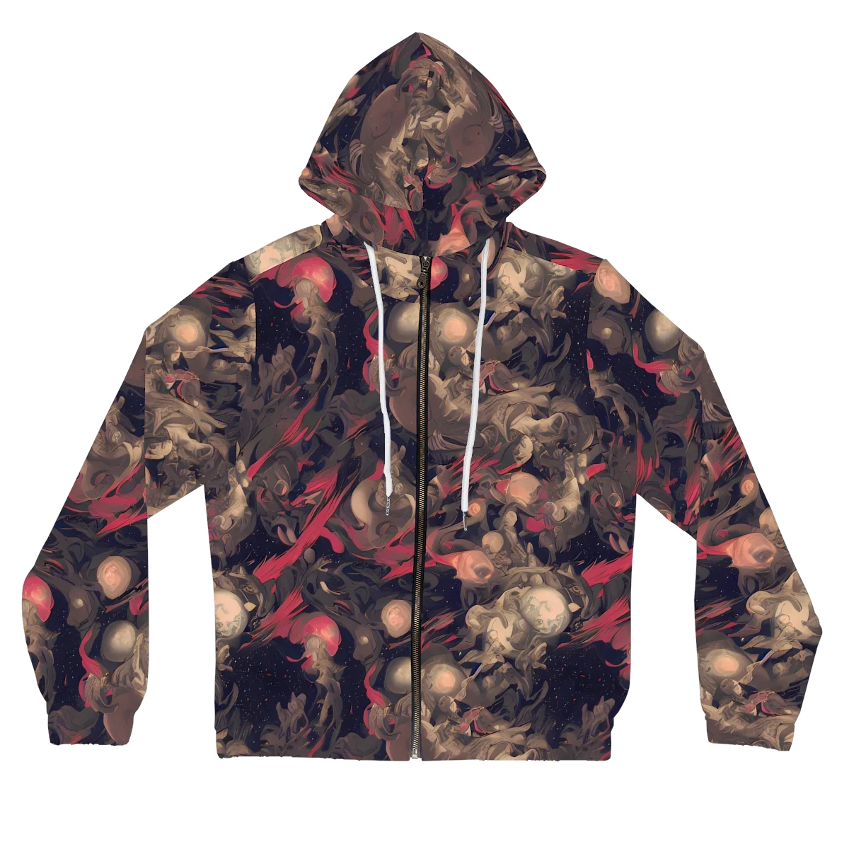 Midnight Collage on Women's Full-Zip Hoodie — Front