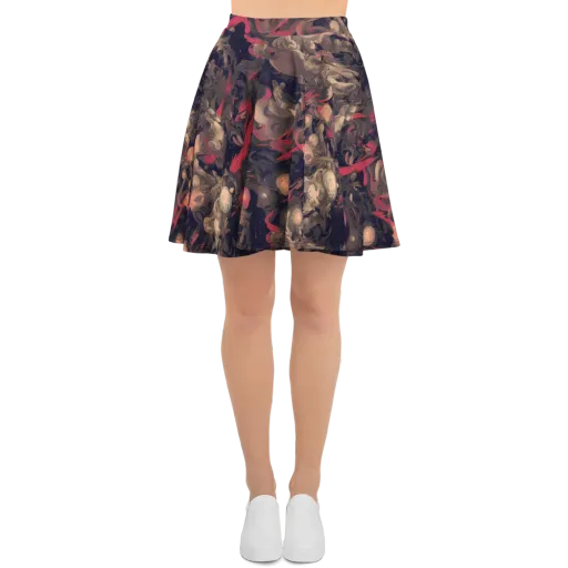 Midnight Collage on a Skater Skirt