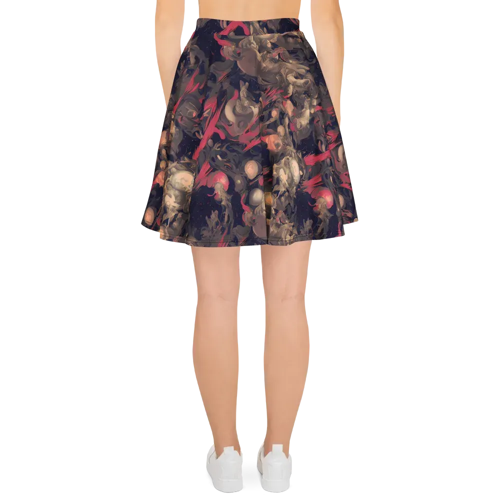 Midnight Collage on Skater Skirt — Back
