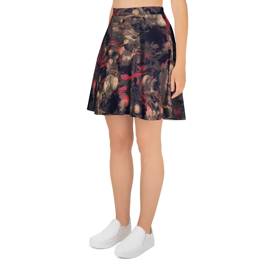 Midnight Collage on Skater Skirt — Left