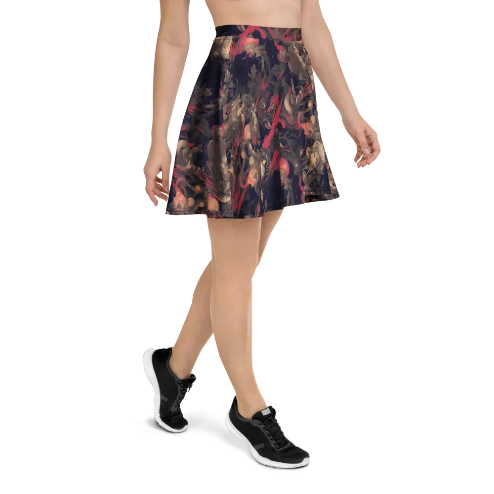 Midnight Collage on Skater Skirt — Right