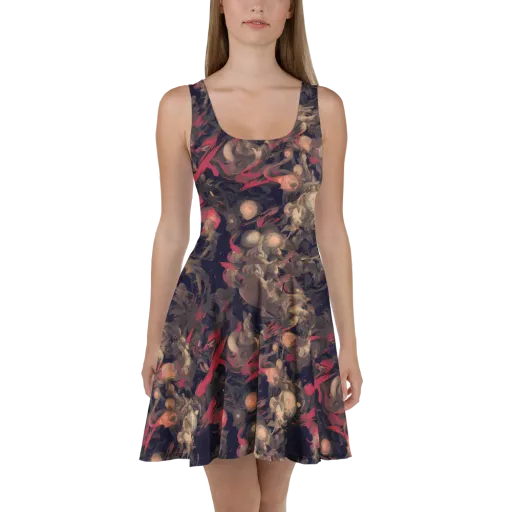 Midnight Collage on a Skater Dress