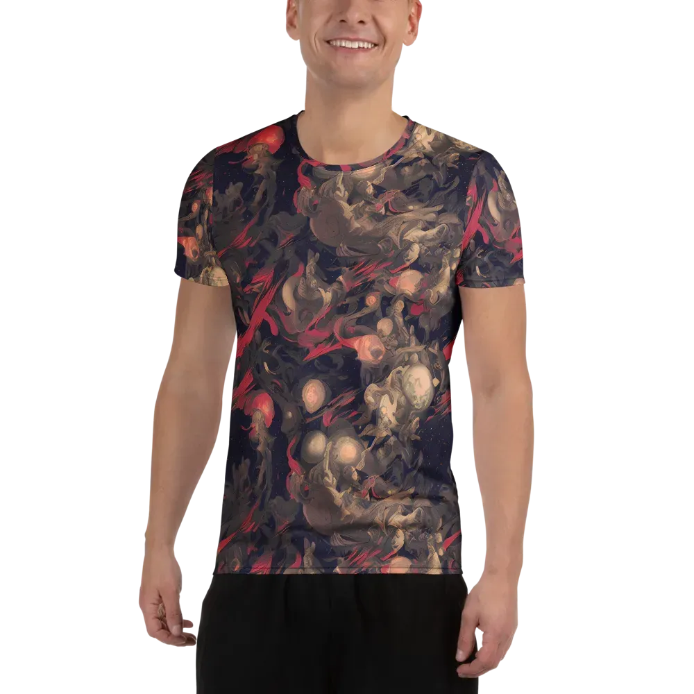 Midnight Collage on Men's Athletic T-Shirt — Front